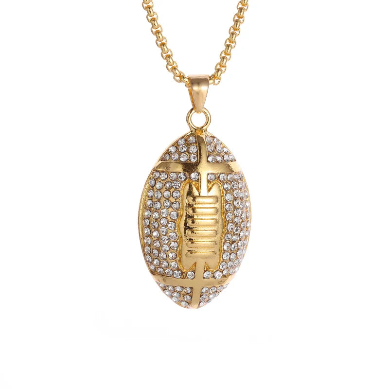 Football Pendant Necklace